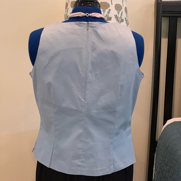 Merona Dusty Aqua Sleeveless Boxy Round Neck Top - Picture 3 of 5